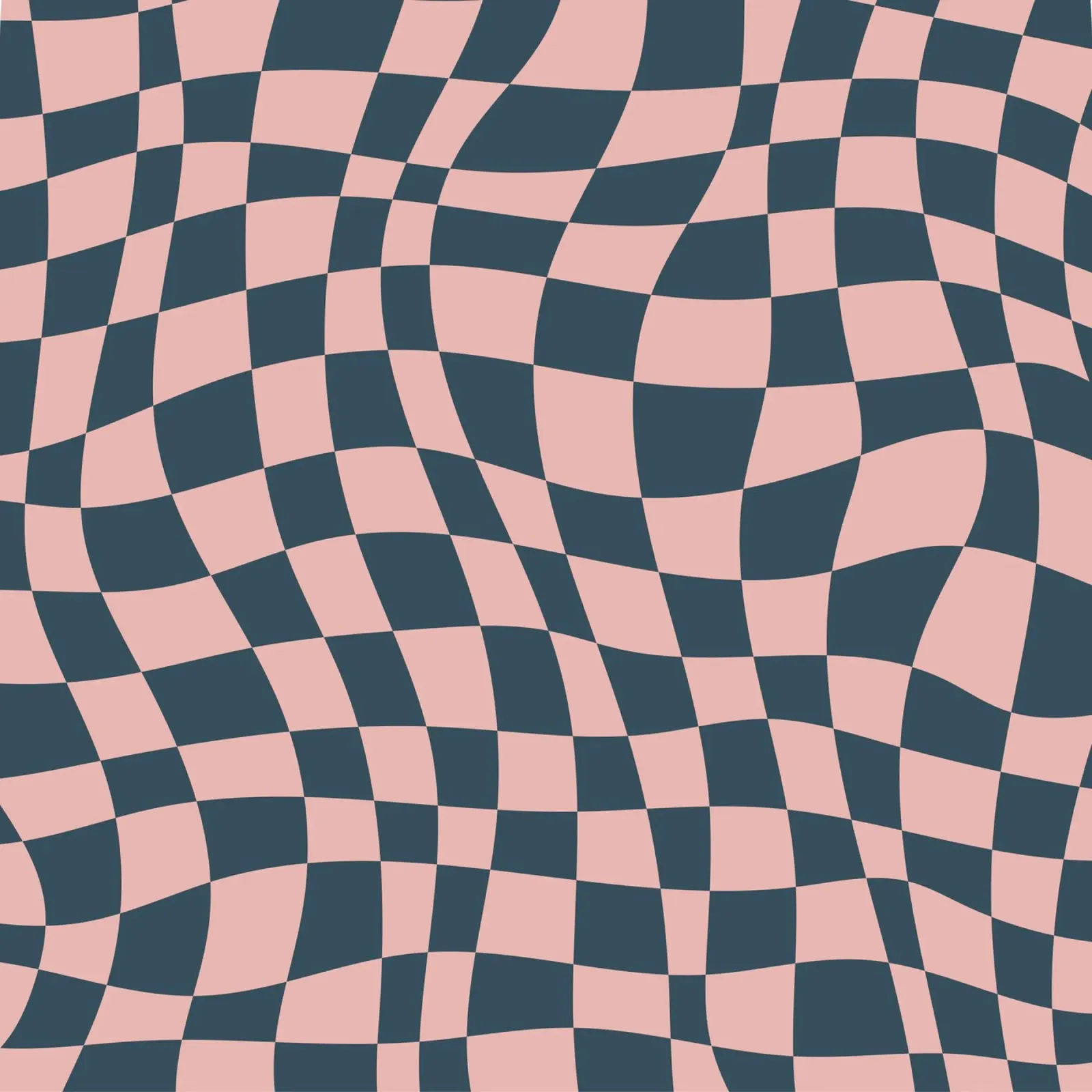 Rhythmic wavy checker alu-dibond by Little Dean