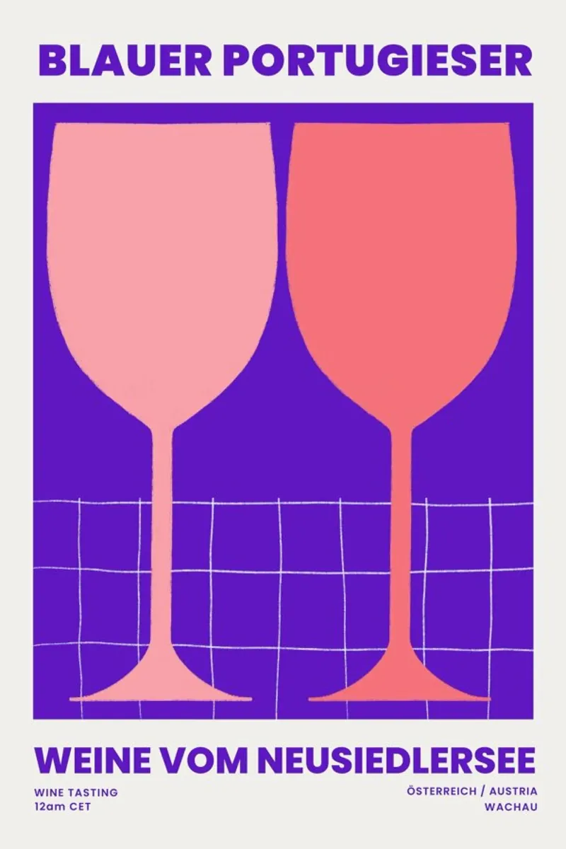 Blauer Portugieser poster con telaio in plastica da Pure