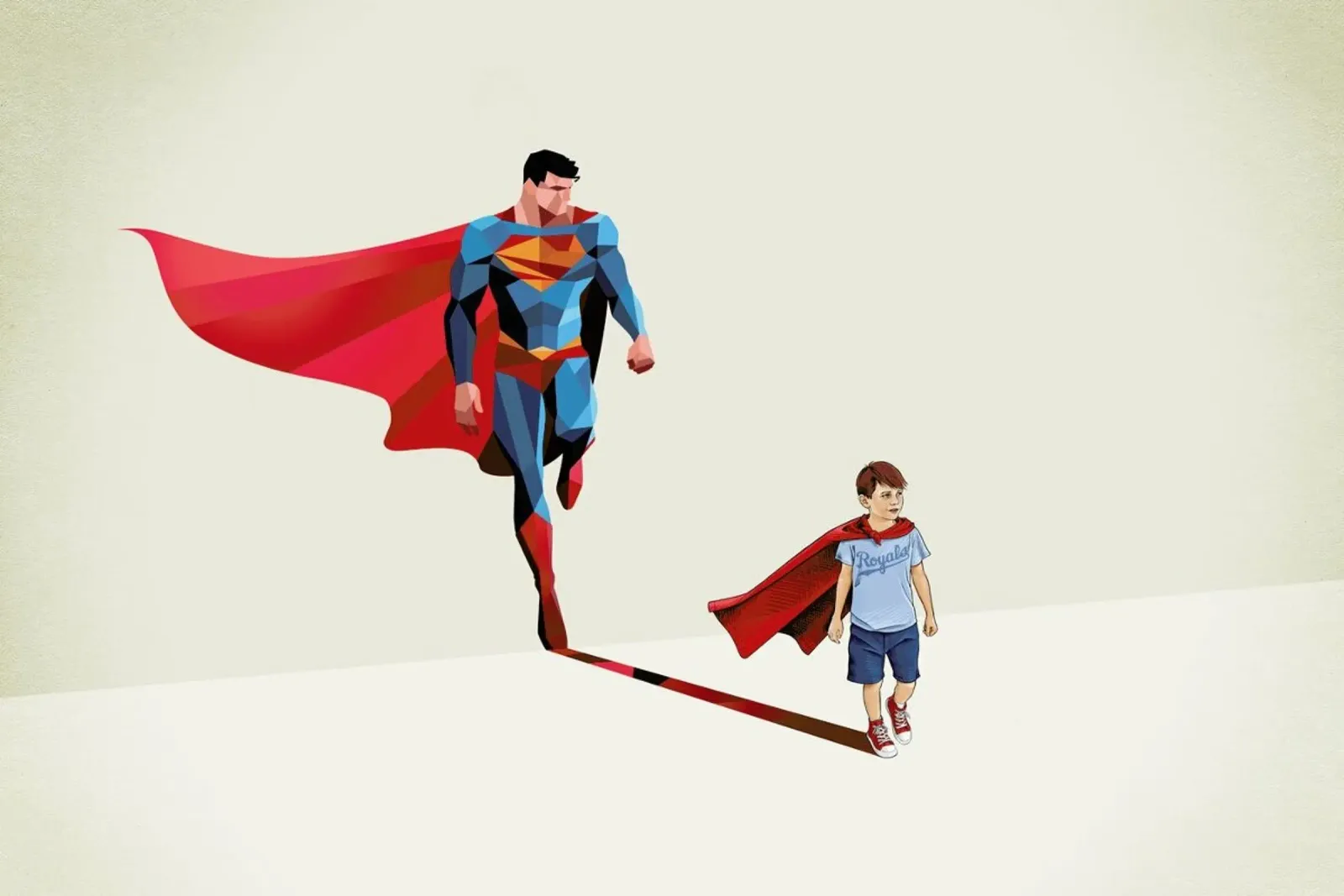 Super Shadows Boy Of Tomorrow poster con telaio in legno da Jason Ratliff