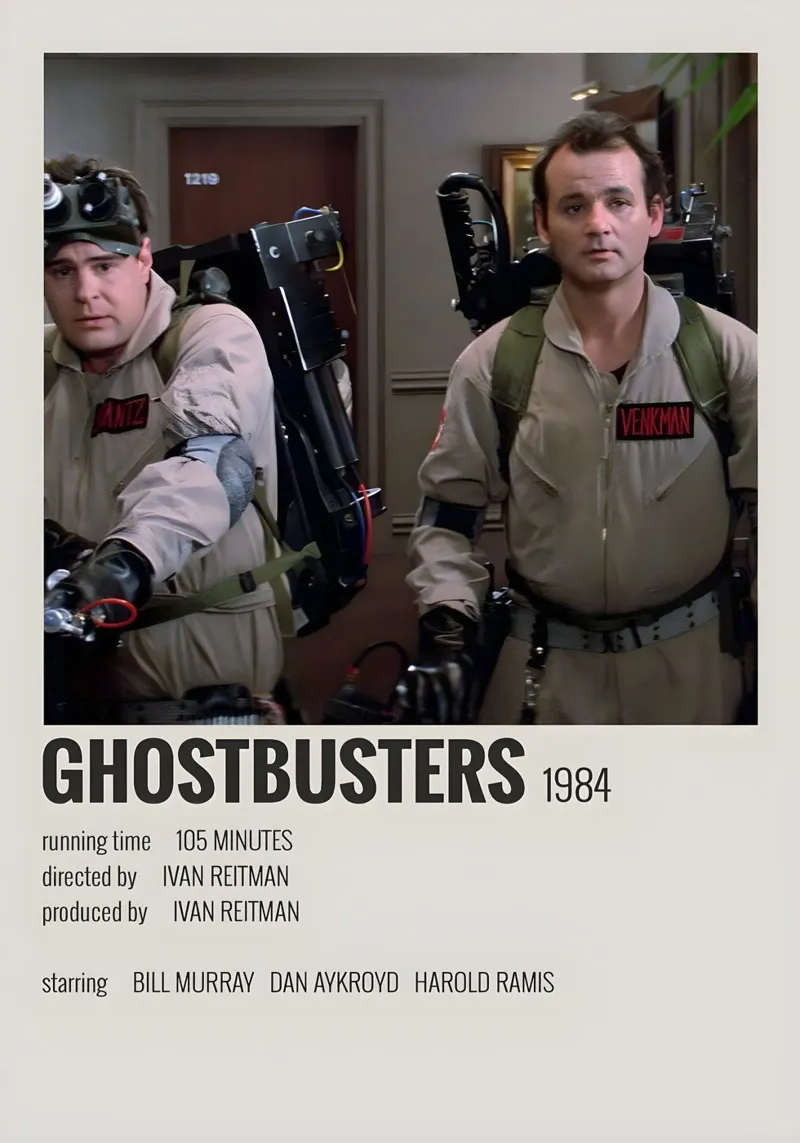 GHOSTBUSTERS 1984 pellicola backlit da MVFminimalist