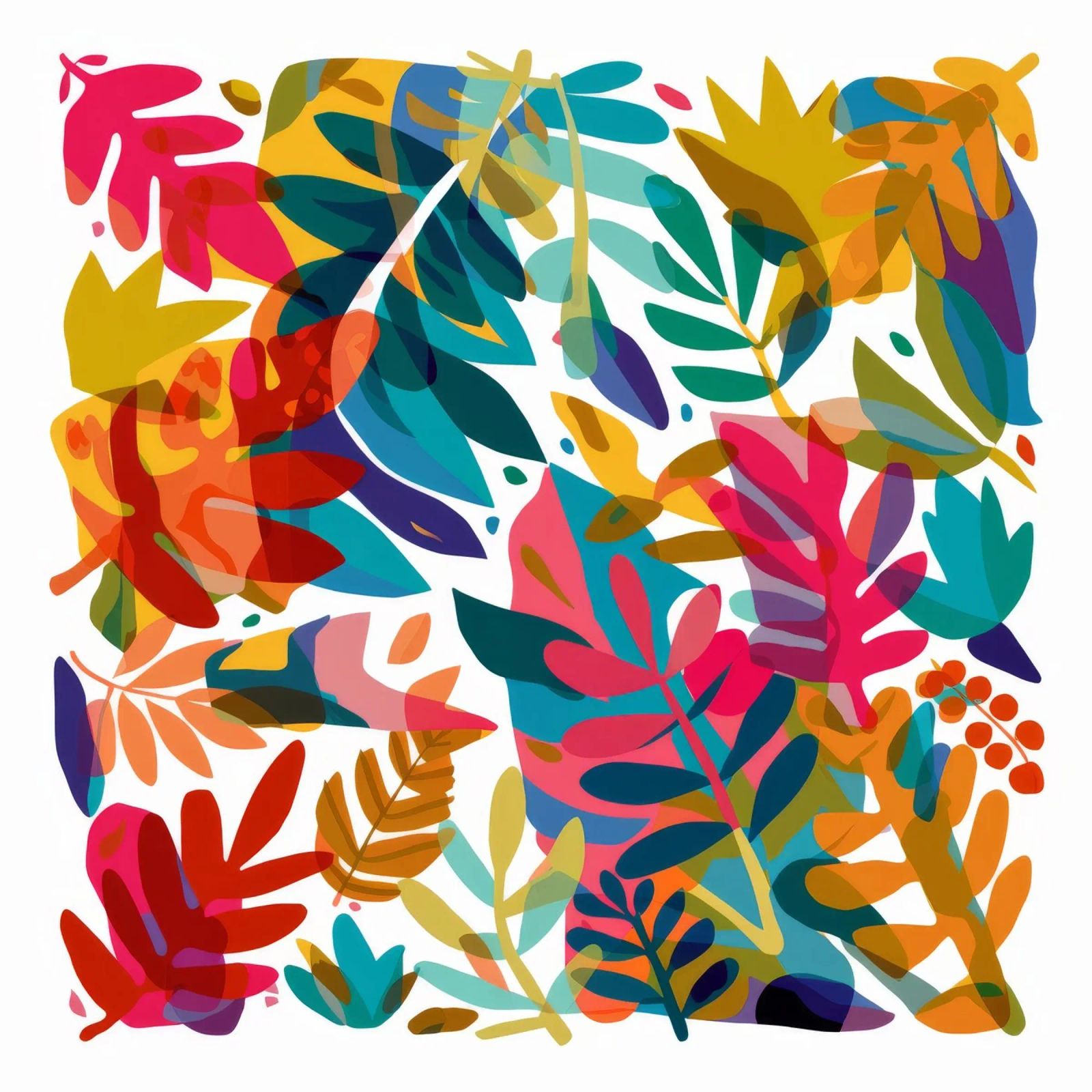 Chromatic Leaf Confetti poster by Dawn Light