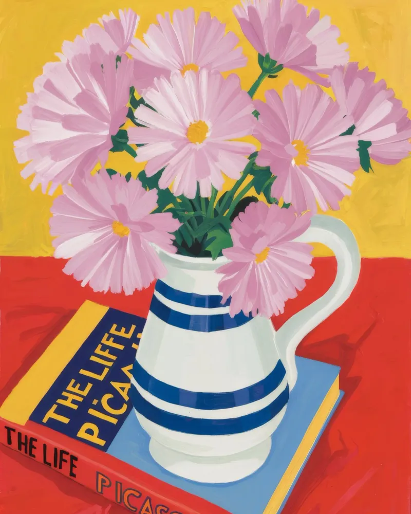 Il riposo dei fiori letterari poster con telaio in legno da Fable Tempa