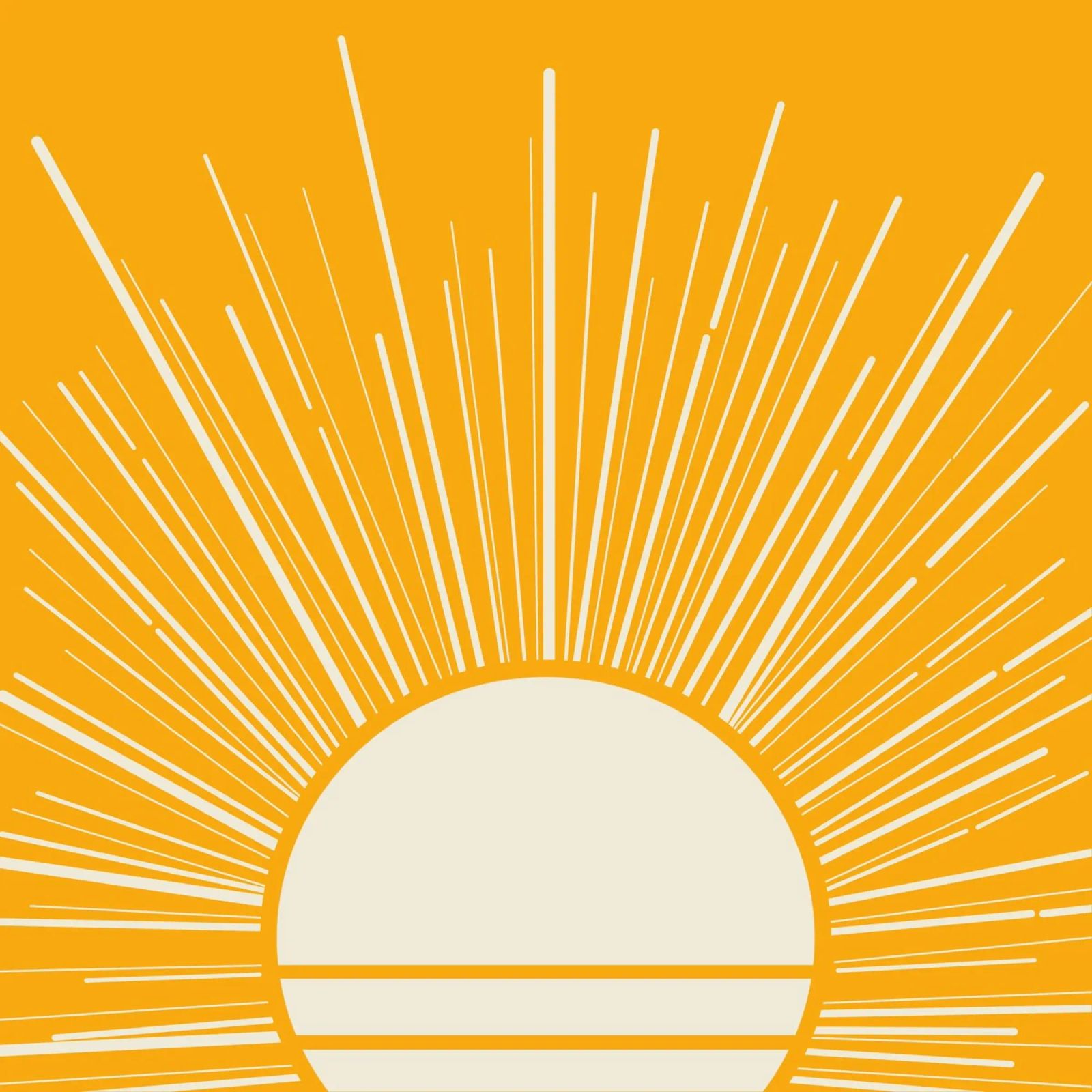 Yellow Mid Century Summer Sunset poster by EDMPROJECT