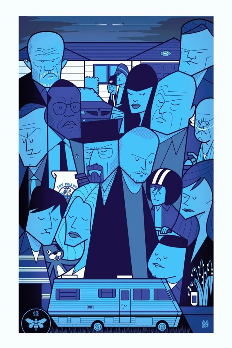 I'm the one who knocks - blue version pellicola backlit da Ale Giorgini
