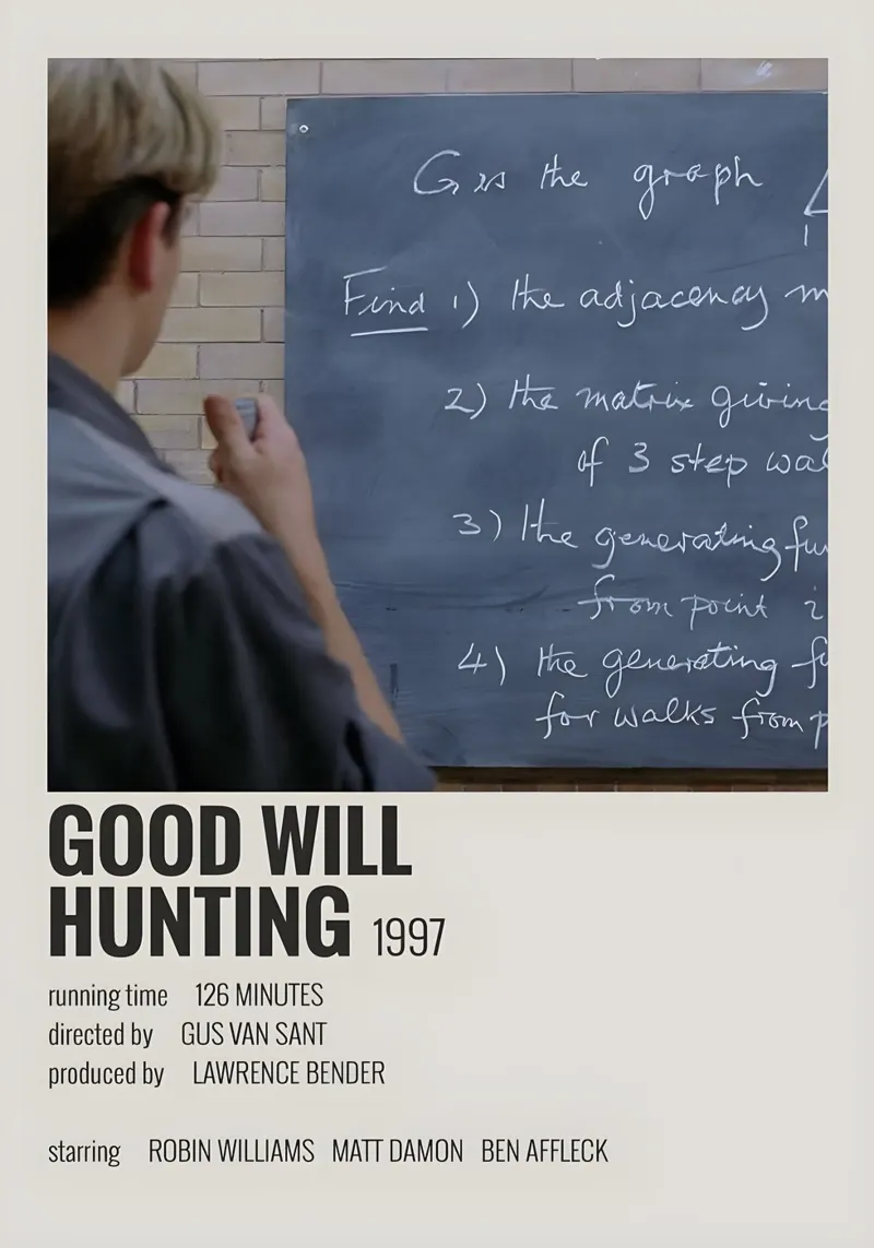 GOOD WILL HUNTING 1997 poster con telaio in alluminio da MVFminimalist