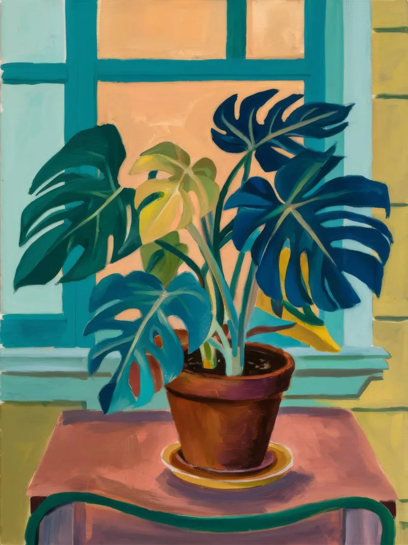 Monstera Finestra Calma poster da Tiga Bersama