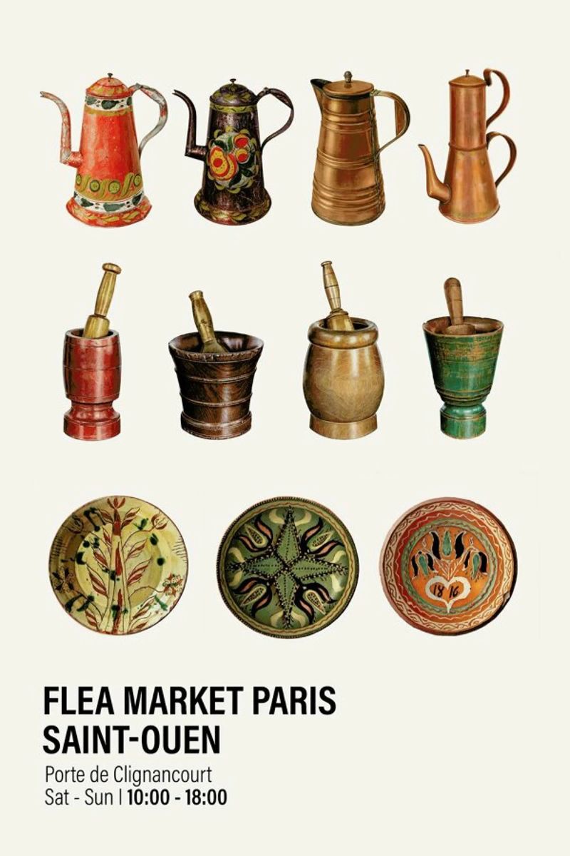 Flea Market Paris Saint-Ouen II1 poster de Vintage by JUNIQE