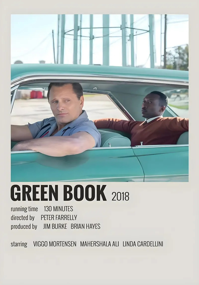 GREEN BOOK 2018 poster con telaio in legno da MVFminimalist