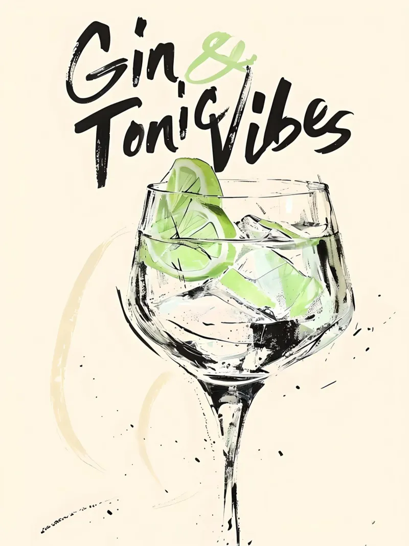 Gin Tonic Vibes metacrilato de 🥝 KIWI STORE