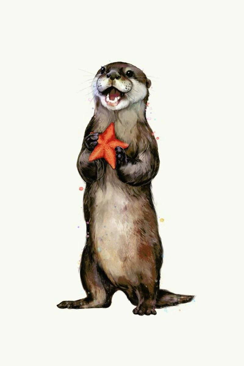 Otterly Delighted Otter poster da Laura Graves