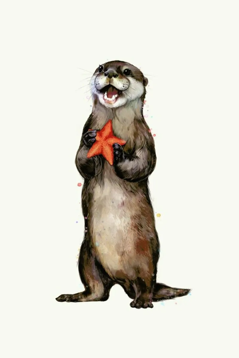 Otterly Delighted Otter pellicola backlit da Laura Graves