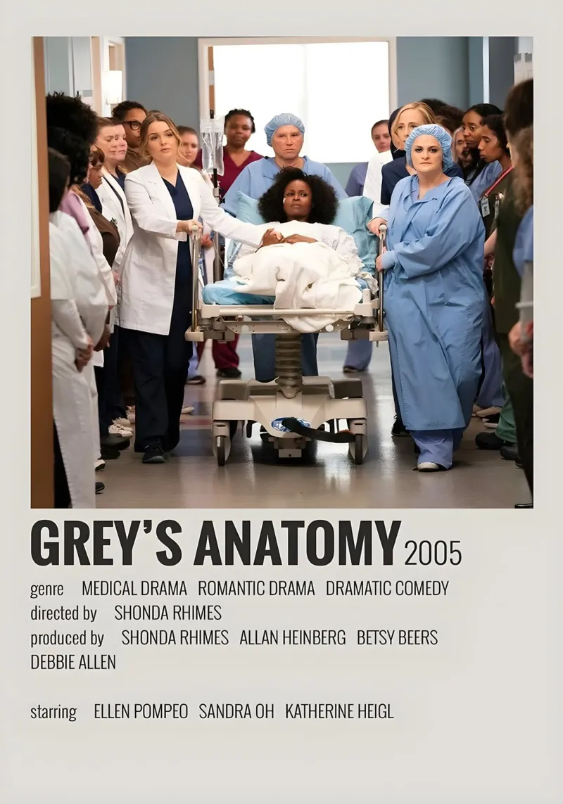 GREY'S ANATOMY 2005 pellicola backlit da MVFminimalist