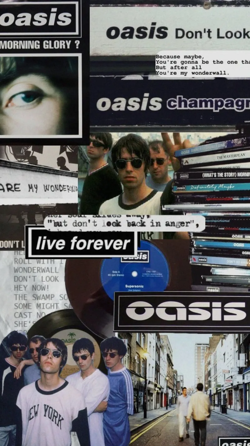 Notti leggendarie con gli Oasis poster con telaio in legno da volth