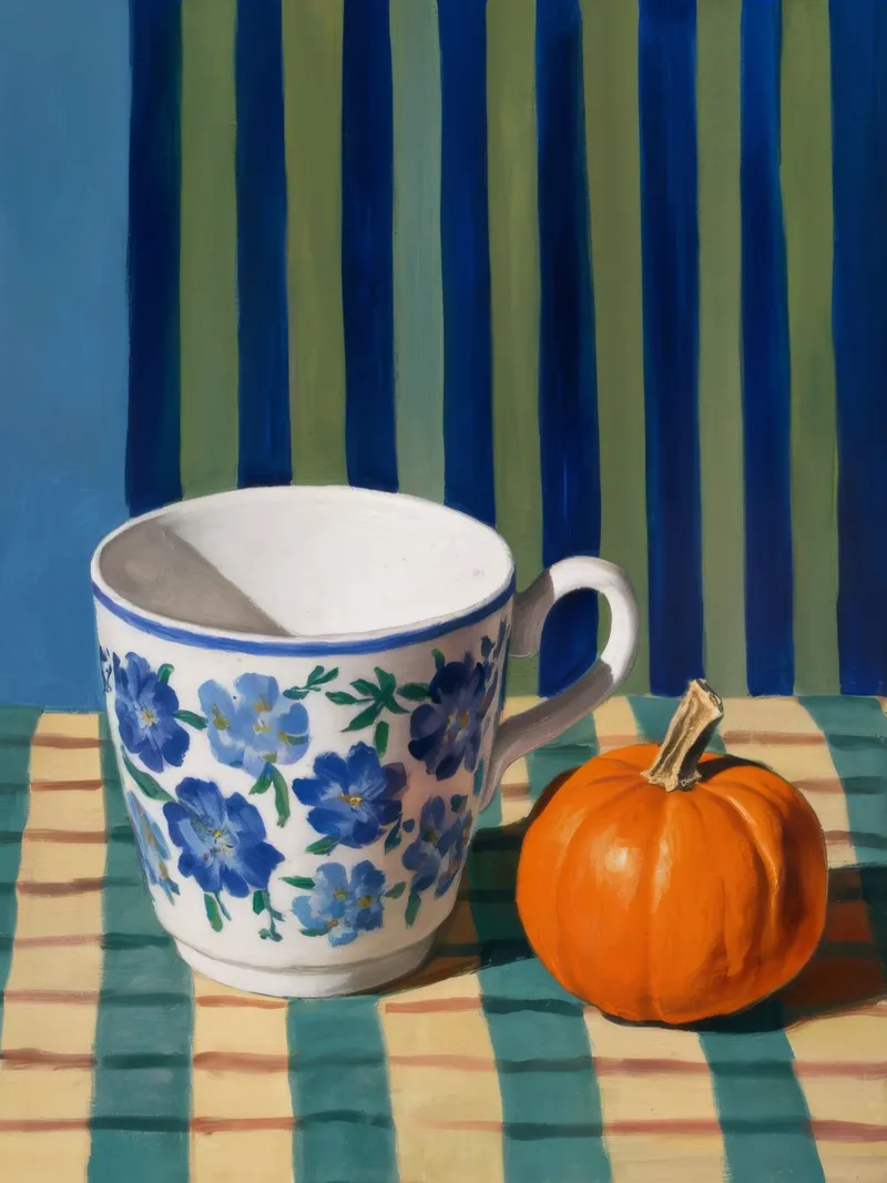 Tazza di zucca Immobile poster con telaio in plastica da Tiga Bersama