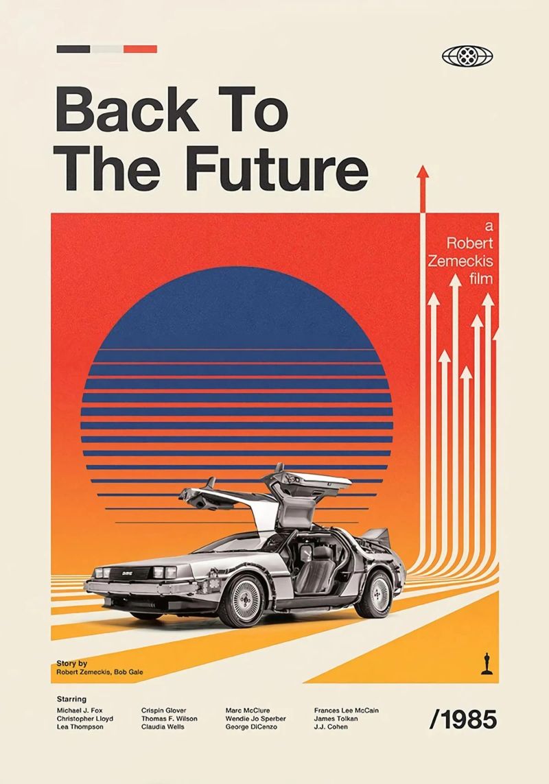 Minimalist Back To The Future pellicola backlit da G L