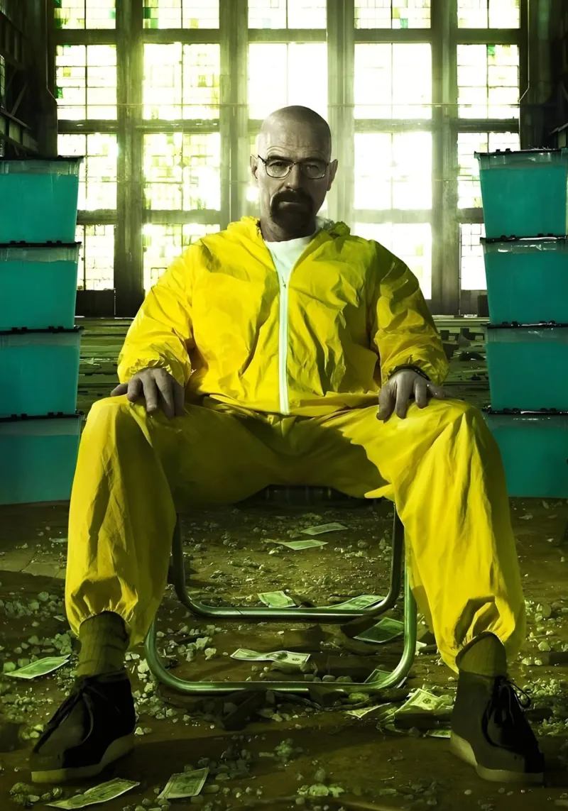 Walter White poster con telaio in plastica da Low poly art