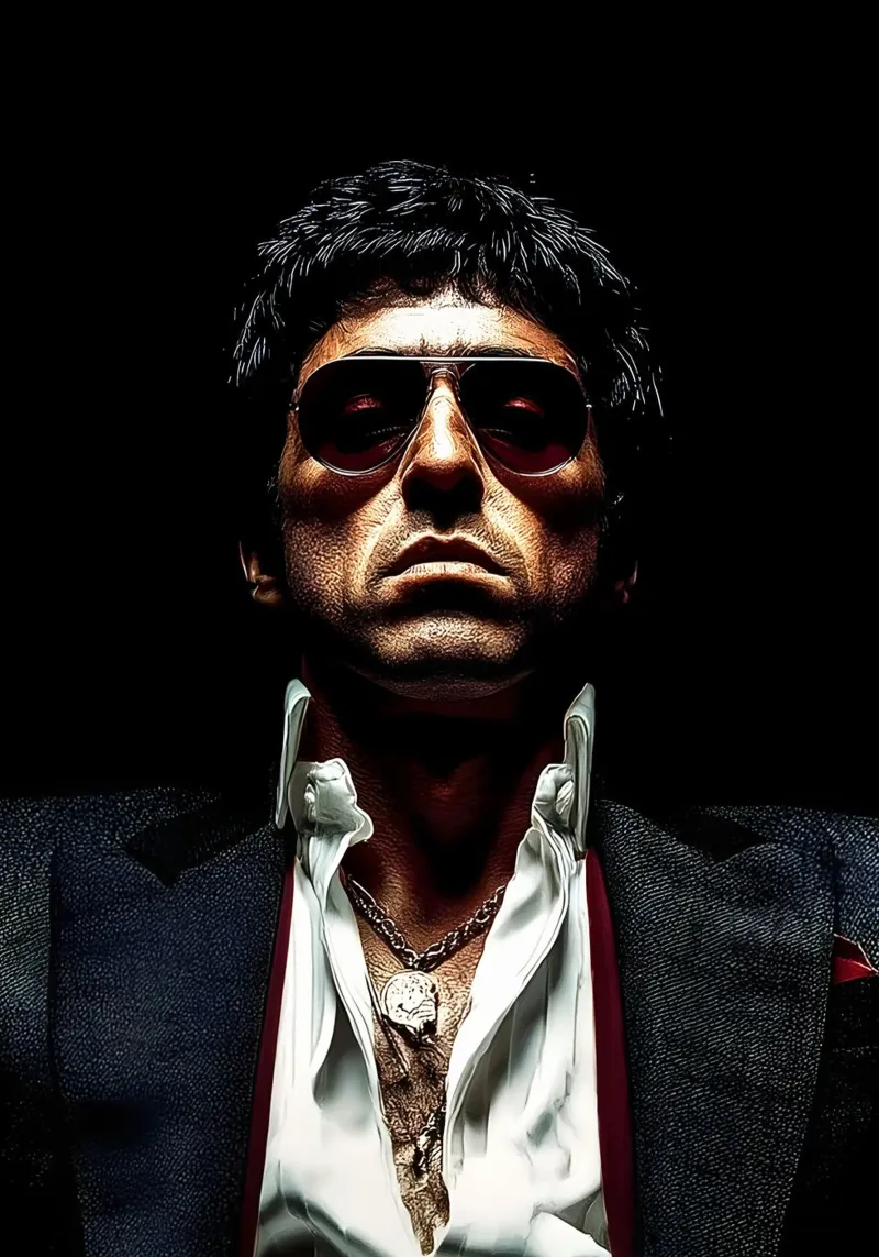 "Tony Montana, carta hahnemühle da Low poly art
