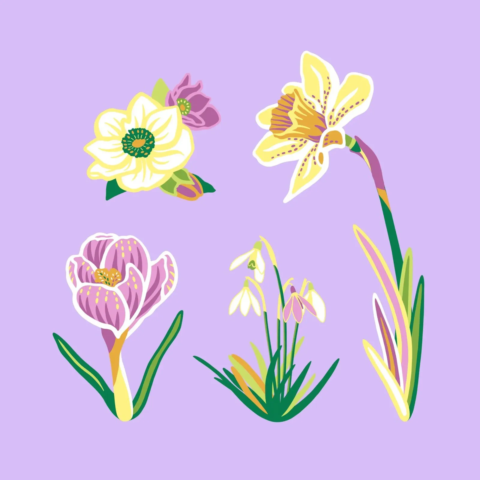 FRÜHLINGSBLUMEN poster with aluminum frame by Anastasia Mattern