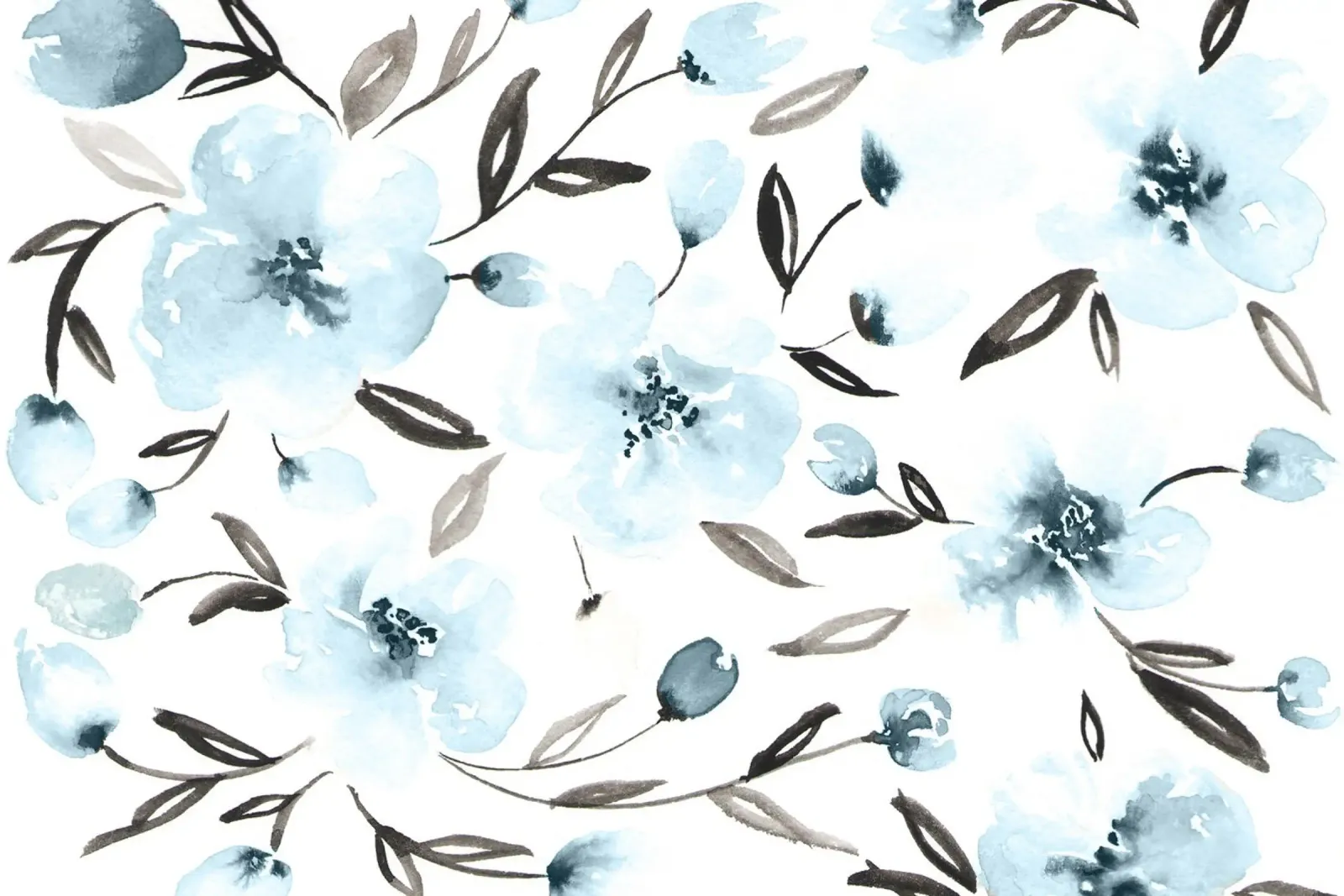 Blauw gefluister canvas met Baklijst van PhotoVibe Decor