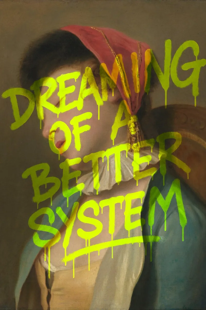 System criticism with style canvas by KUNSTstück