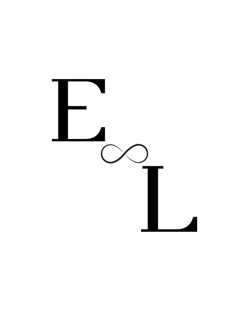 E ∞ L - Design minimalista per amore e infinito pellicola backlit da StrindesignStudio