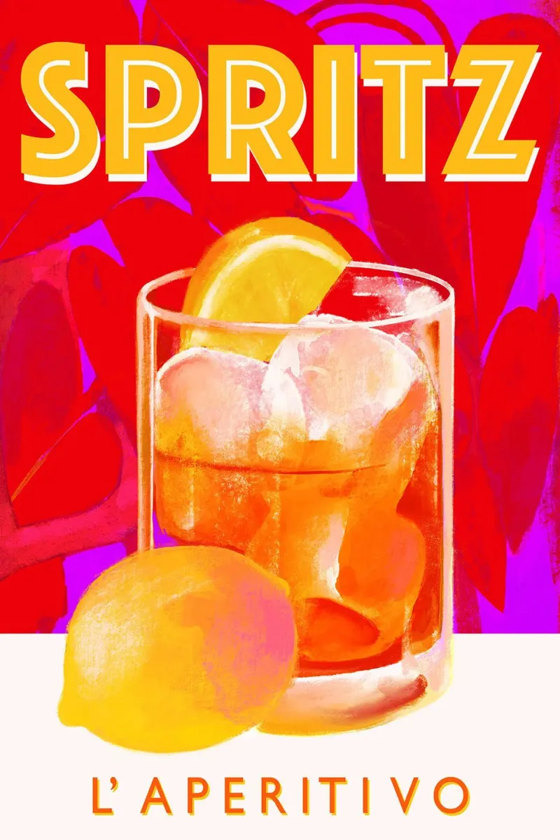 Spritz the Italian aperitif poster canvas with Floater frame by Neeraprint