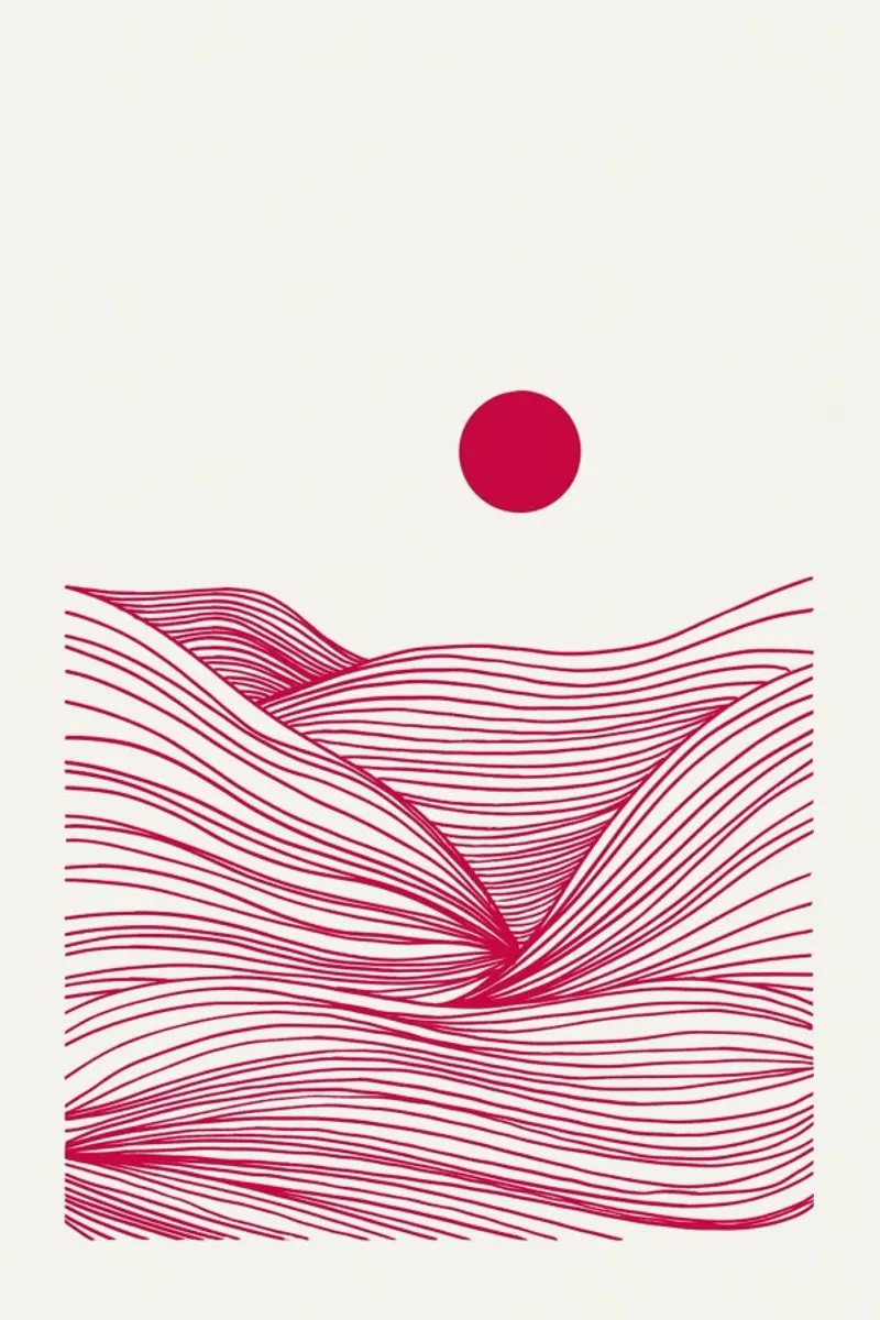 Waves in a Storm Myrtle in a Vase Viva Magenta pellicola backlit da Studio One