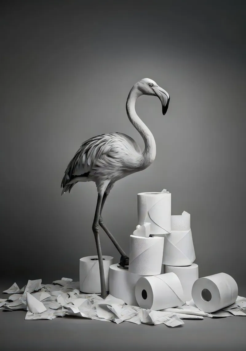 Flamingo Fun – Rolling Tissue in Style pellicola backlit da Attaboy Dsgn