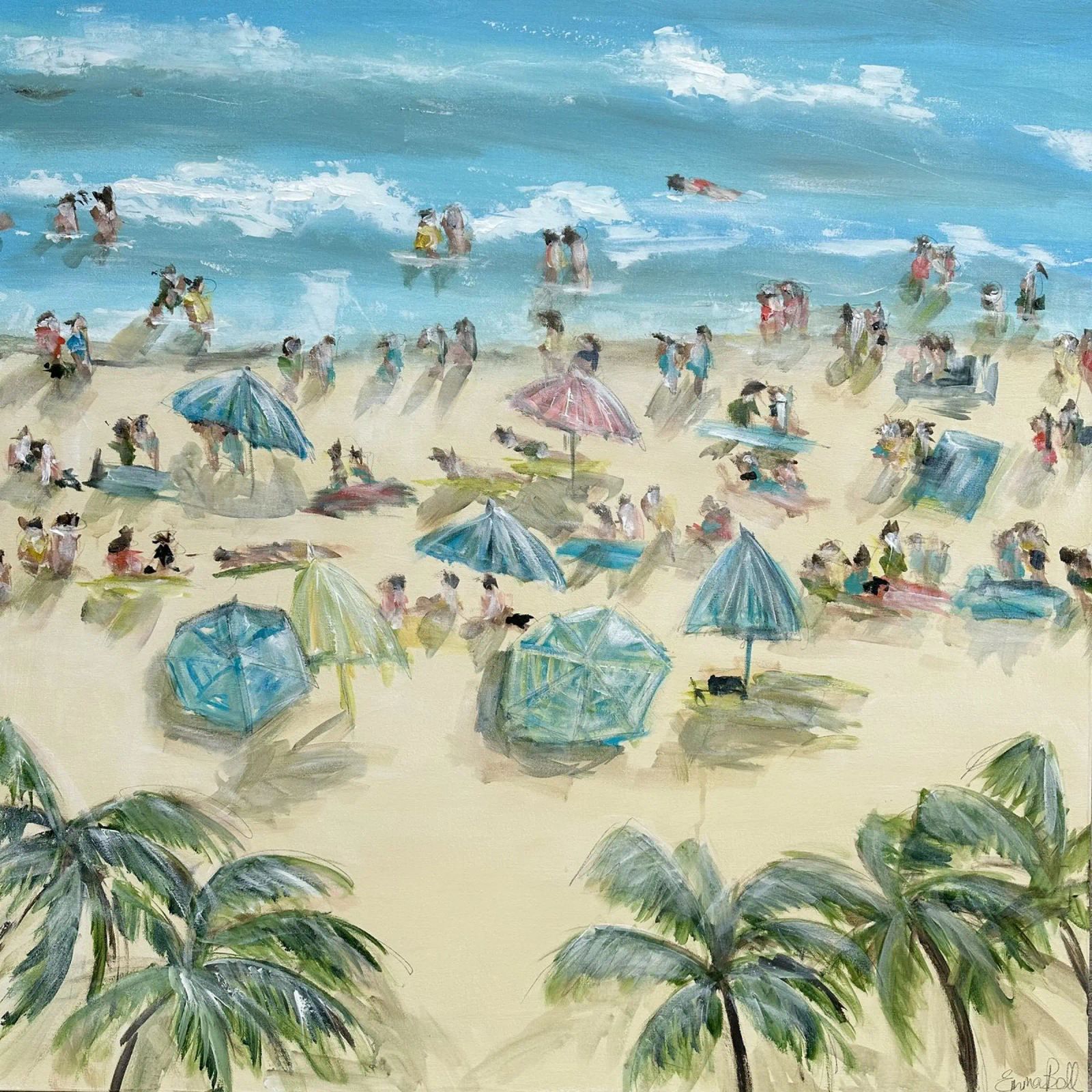 Sunlit Beach Bliss Leinwand von Emma Bell