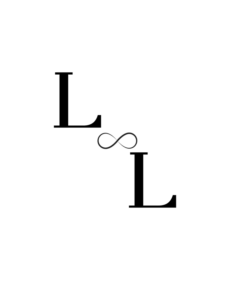 L ∞ L Poster – Liebe & Unendlichkeit im Design Leinwand von StrindesignStudio