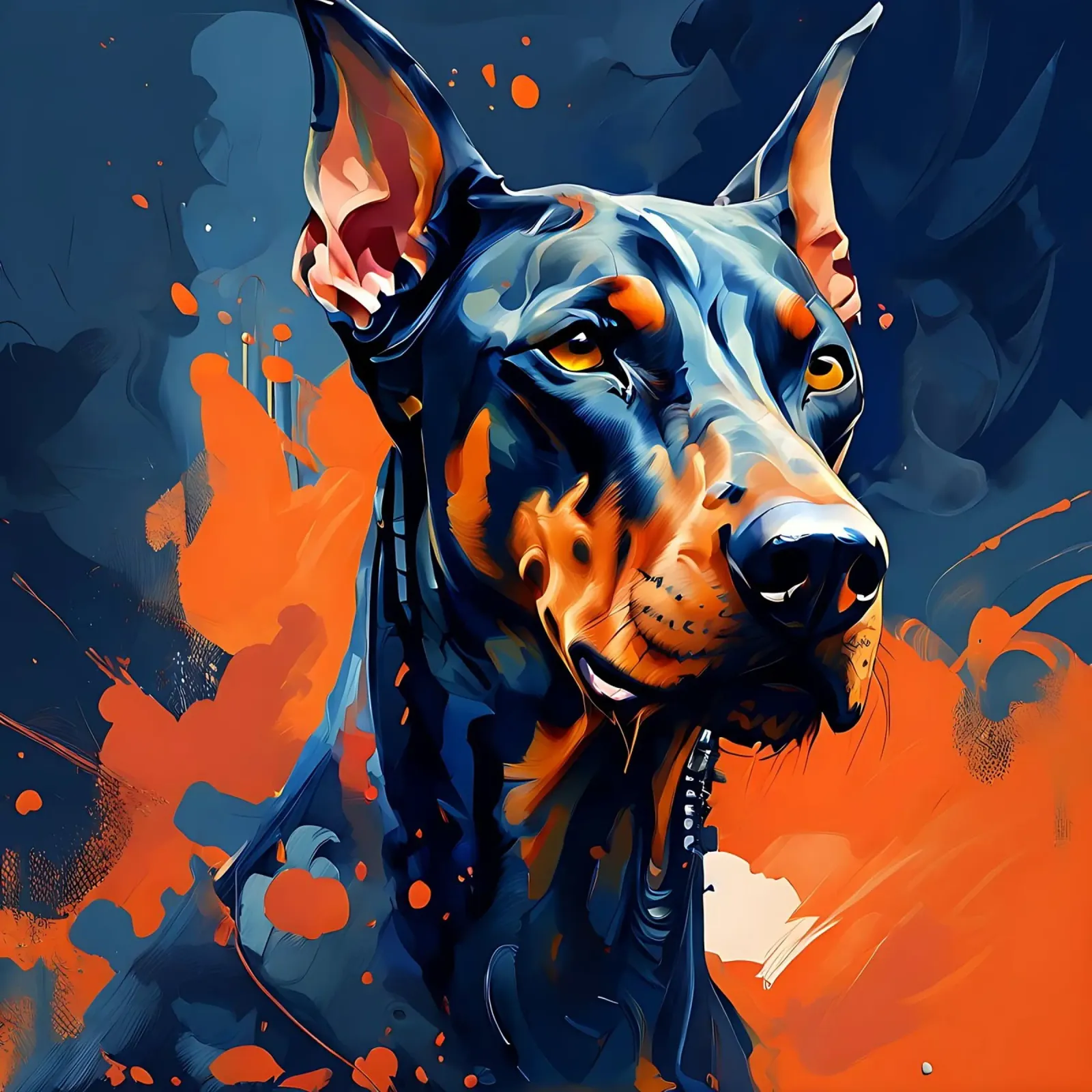 Cane, Doberman_Style_F_1 pellicola backlit da Tierisch bunt by LK