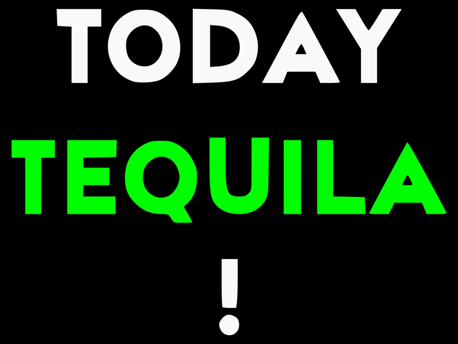 Vandaag Tequila Grappig Drankje en Cocktail Nationale Tequiladag canvas met Baklijst van sillyindustries