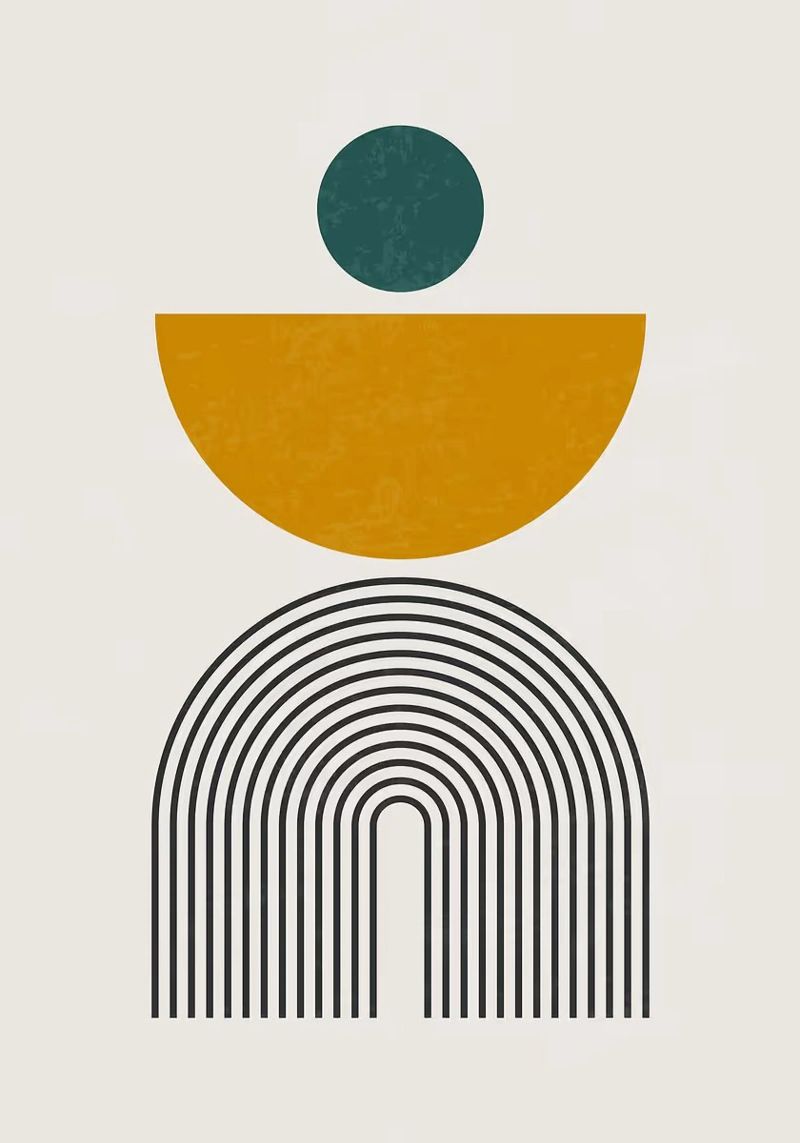 circle semi-circle arch poster de Smith Basic
