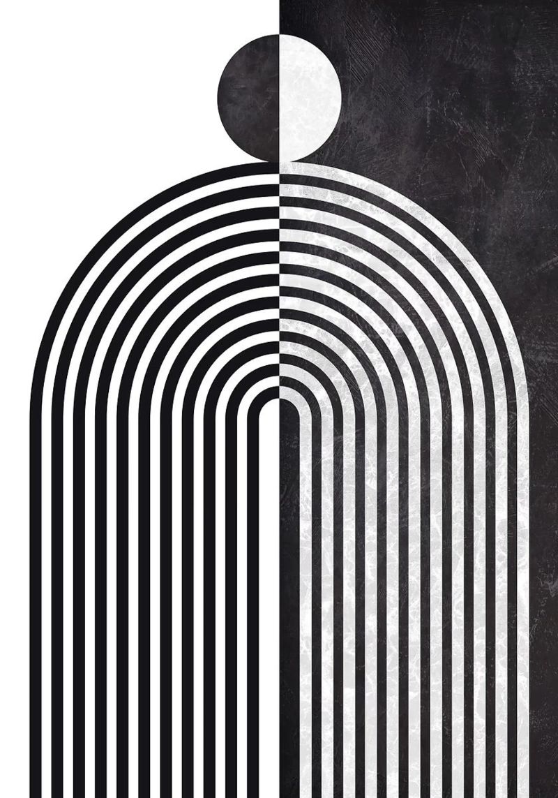 cercle, lignes et motifs poster de Smith Basic