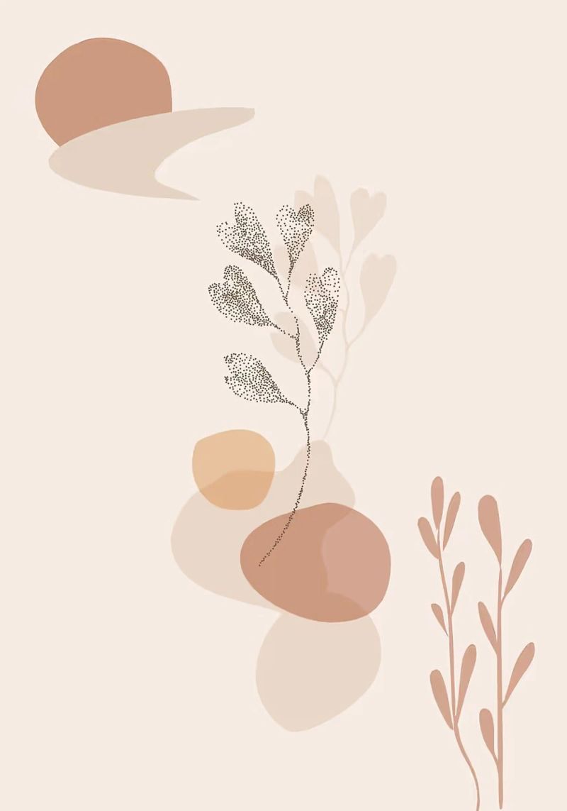 forme astratte elementi botanici pellicola backlit da Bacsic Design