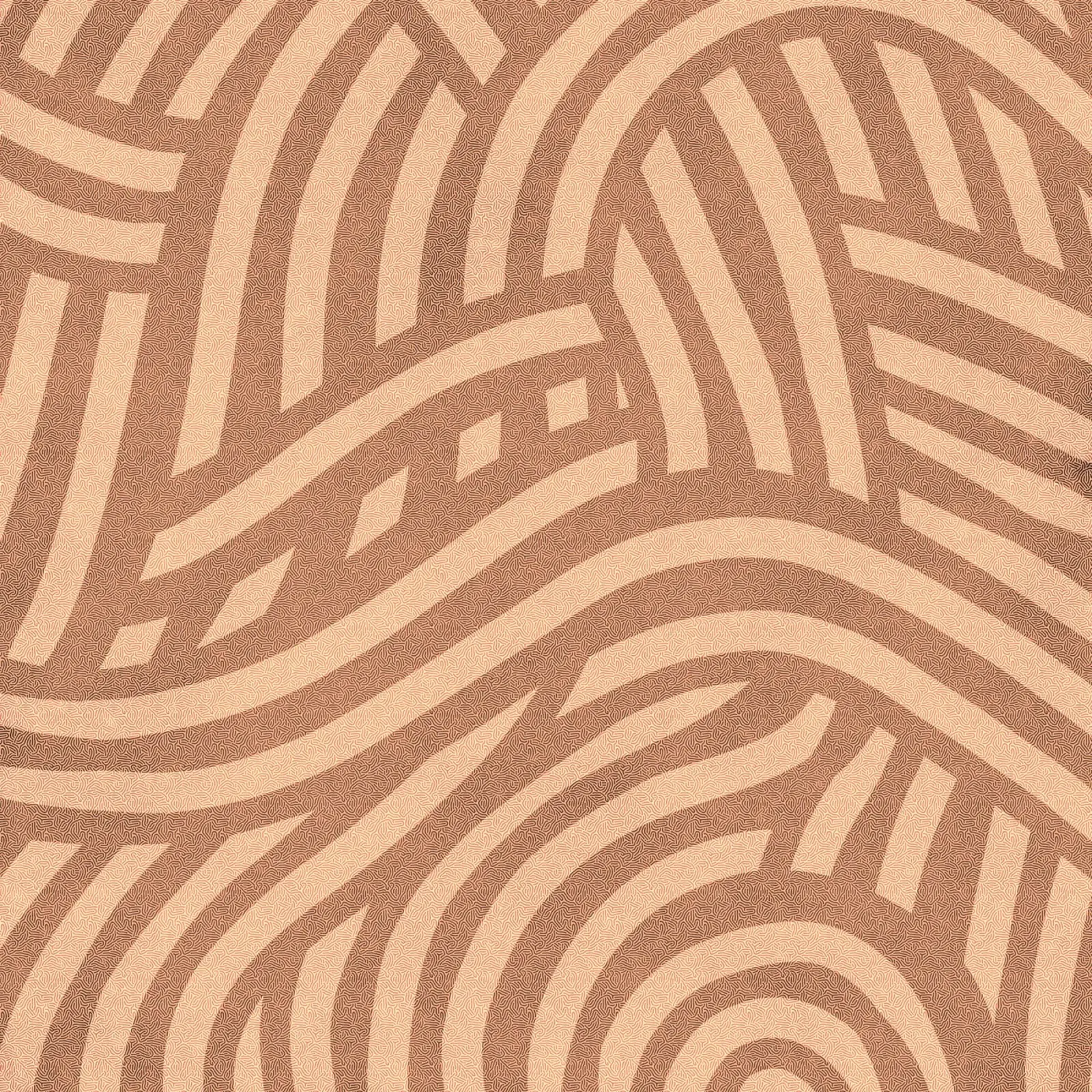 Asymmetrical linocut line art pattern 06 canvas by Little Dean
