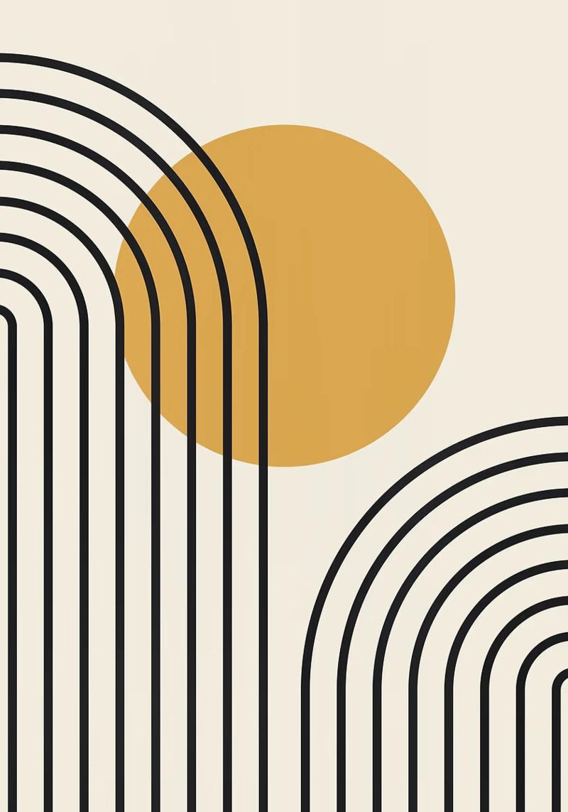 semicerchio linee curve poster da Smith Basic