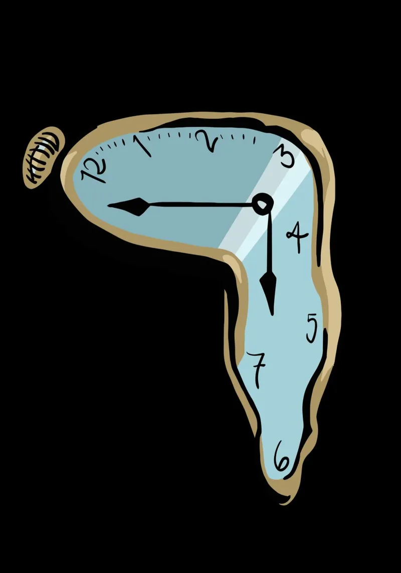 surrealist clock pellicola backlit da vintageshop