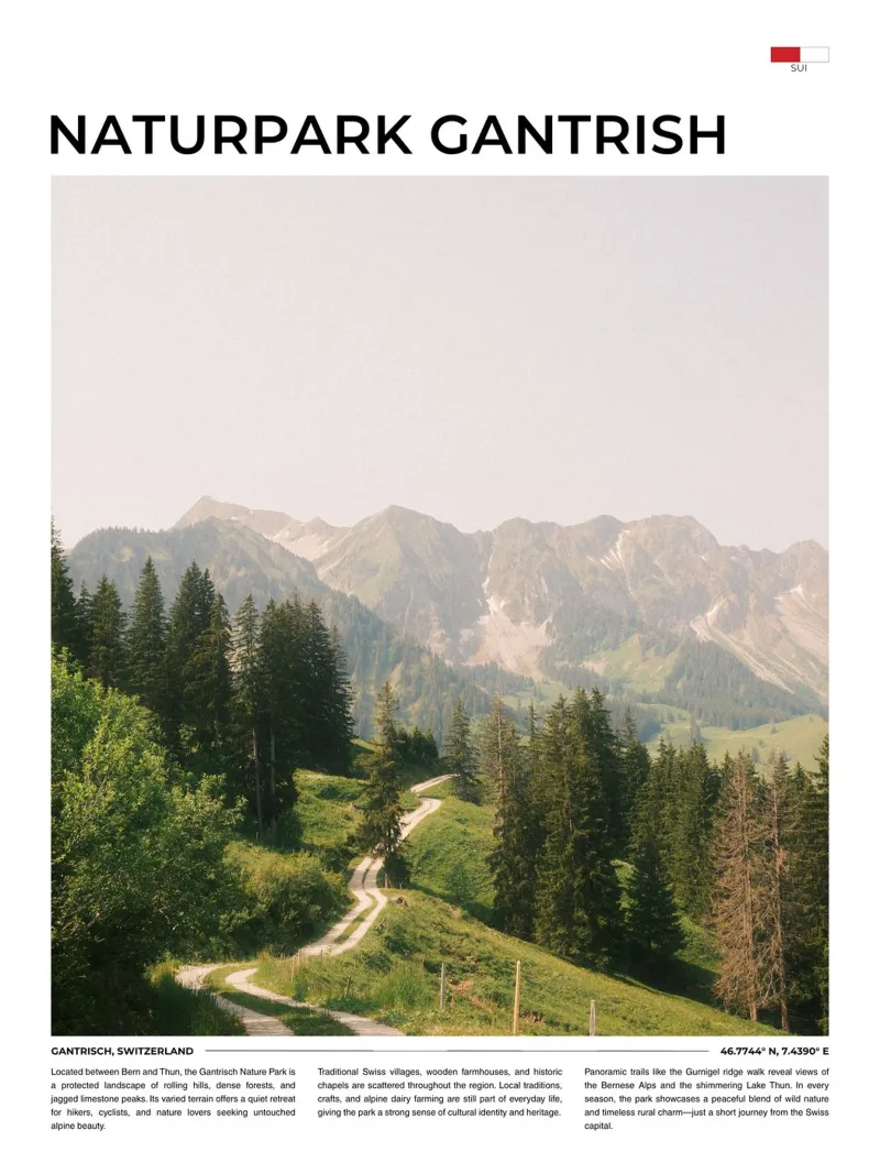 Naturpark Gantrisch: Typography pellicola backlit da FujiType