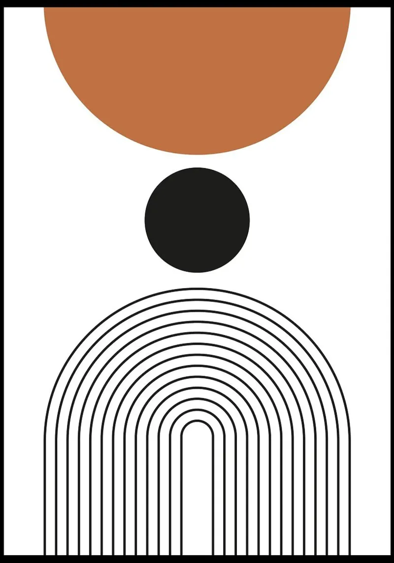 círculo líneas curvas metacrilato de Bacsic Design