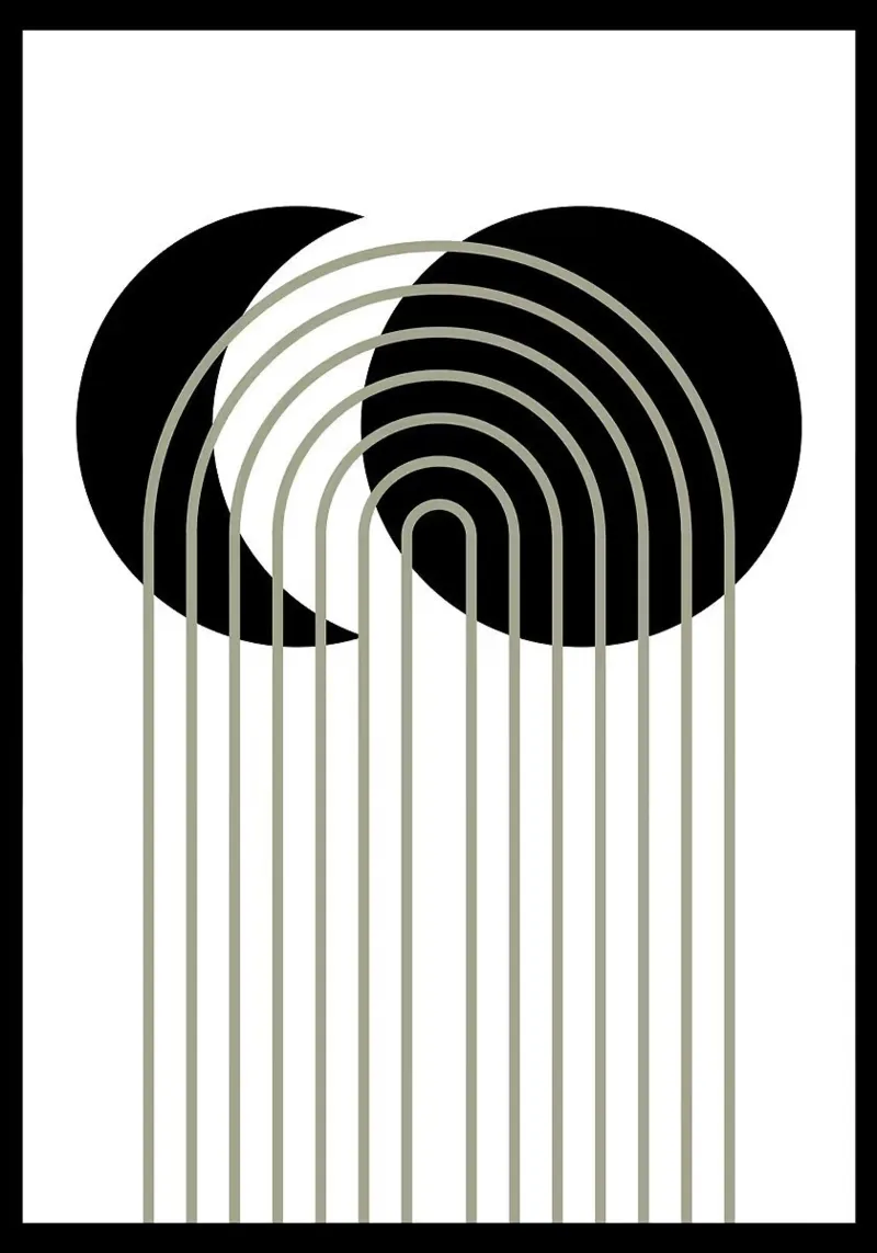 circles arcs curved lines acrylic glass by Bacsic Design