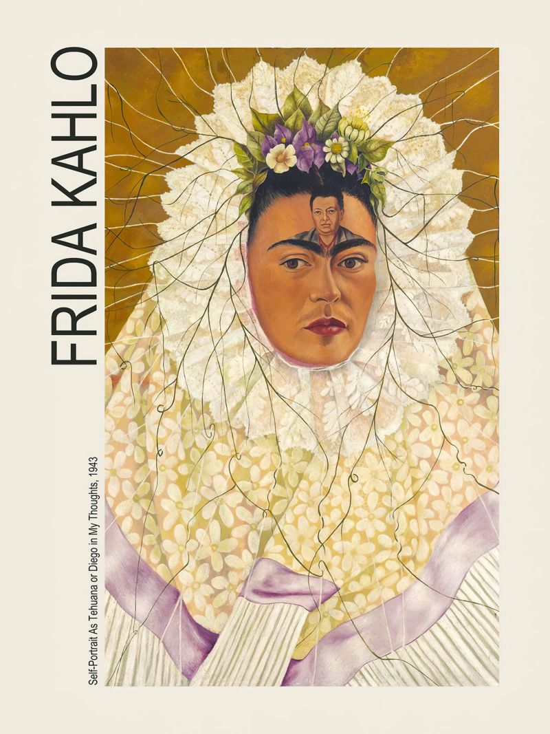 Self Portrait As Tehuana Or Diego In My Thoughts Poster von estellebardal