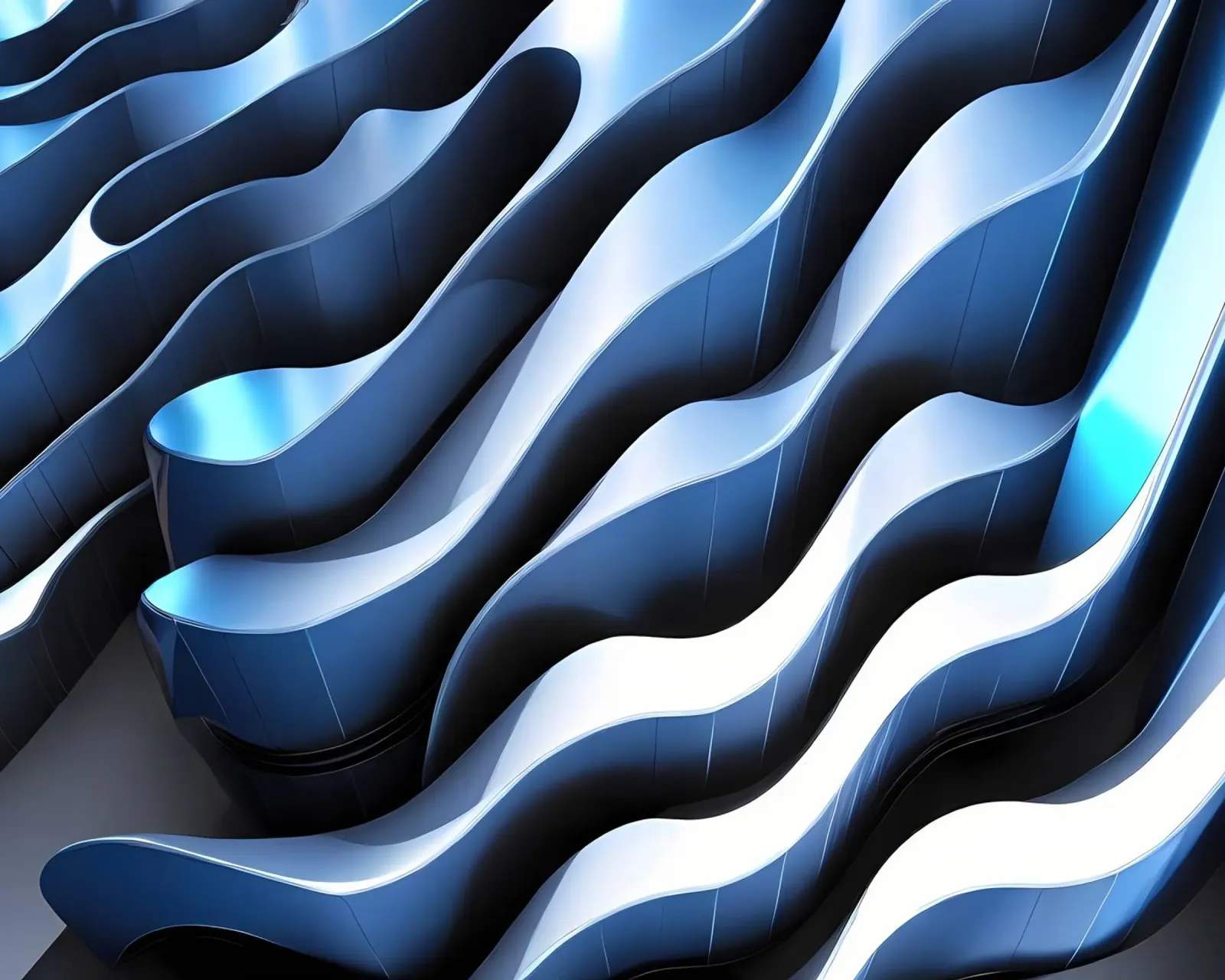 Abstract metal waves backlit film by kosinsart.gallery