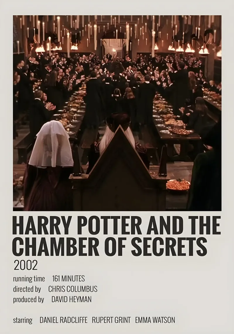 HARRY POTTER AND THE CHAMBER OF SECRETS 2002 carta hahnemühle da MVFminimalist