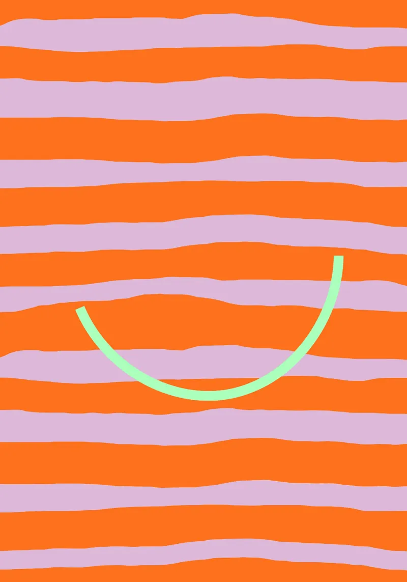 green smile. (how beautiful you are:) poster con telaio in legno da FRICKE DESIGN
