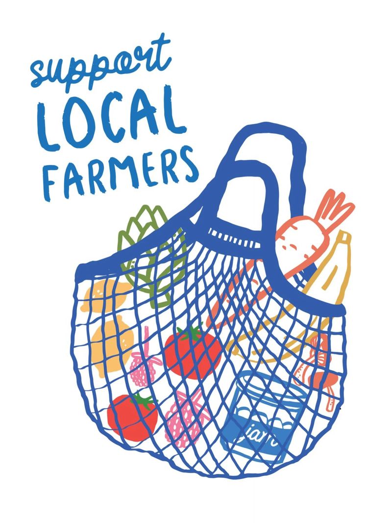 Support Local Farmers pellicola backlit da ramosashop