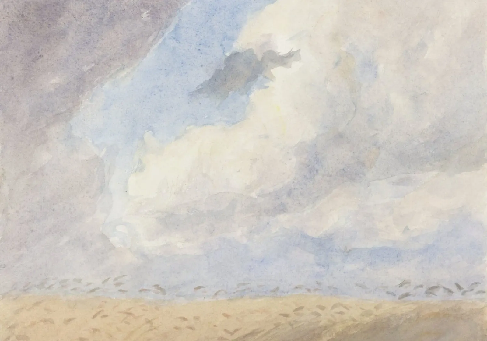 Monet-esque Sky: Cloudscape Art, Impressionist Minimalist Pr canvas with Floater frame by ClubArt