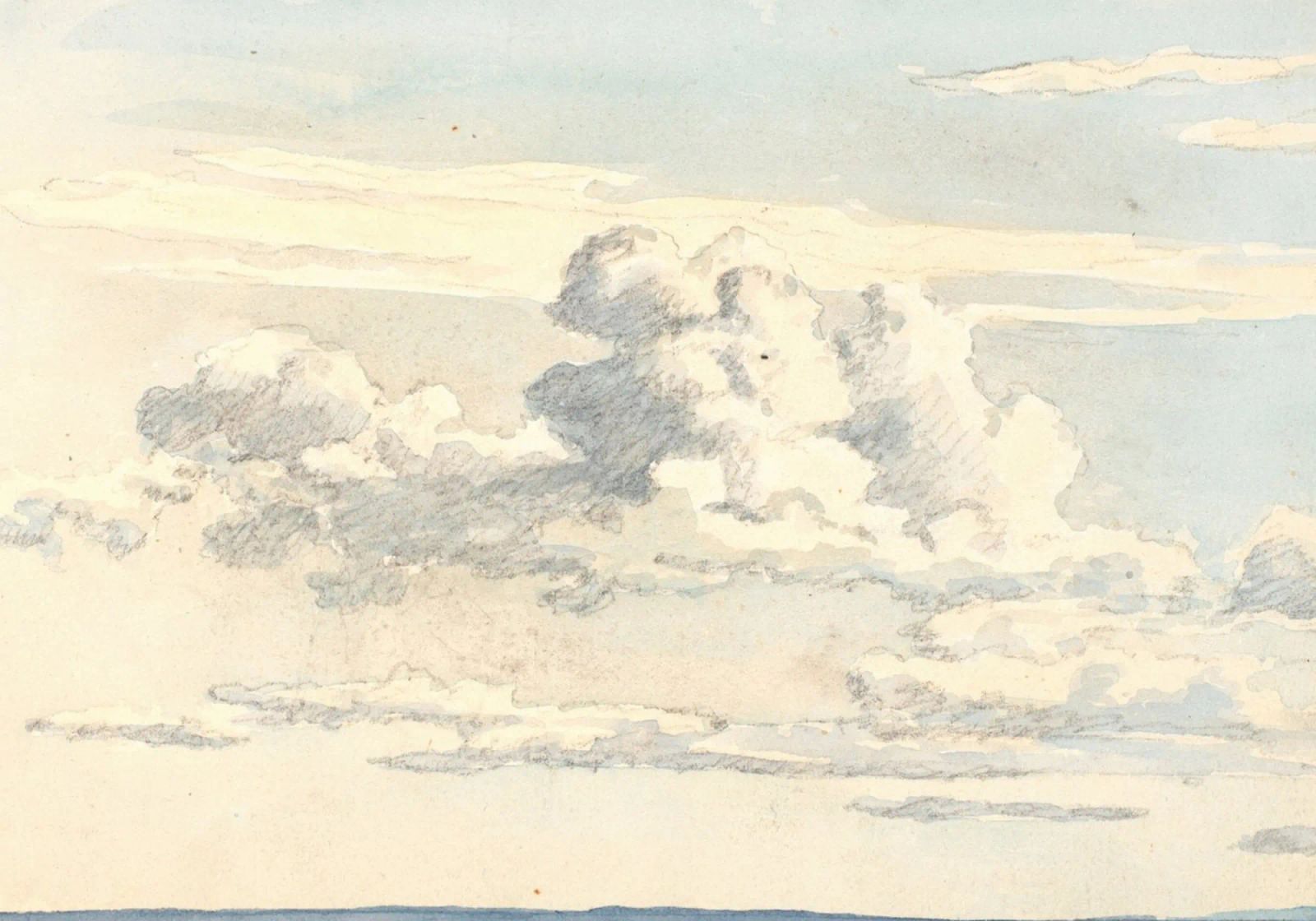 Cloud Study: Atmospheric Sky Art, Subtle Landscape poster by ClubArt