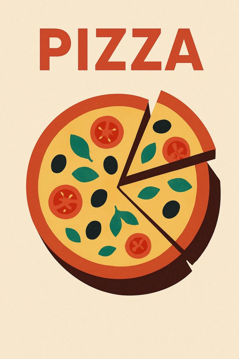 PIZZA – L’icône pop et savoureuse poster de Boissons - Affiches & posters - Retro