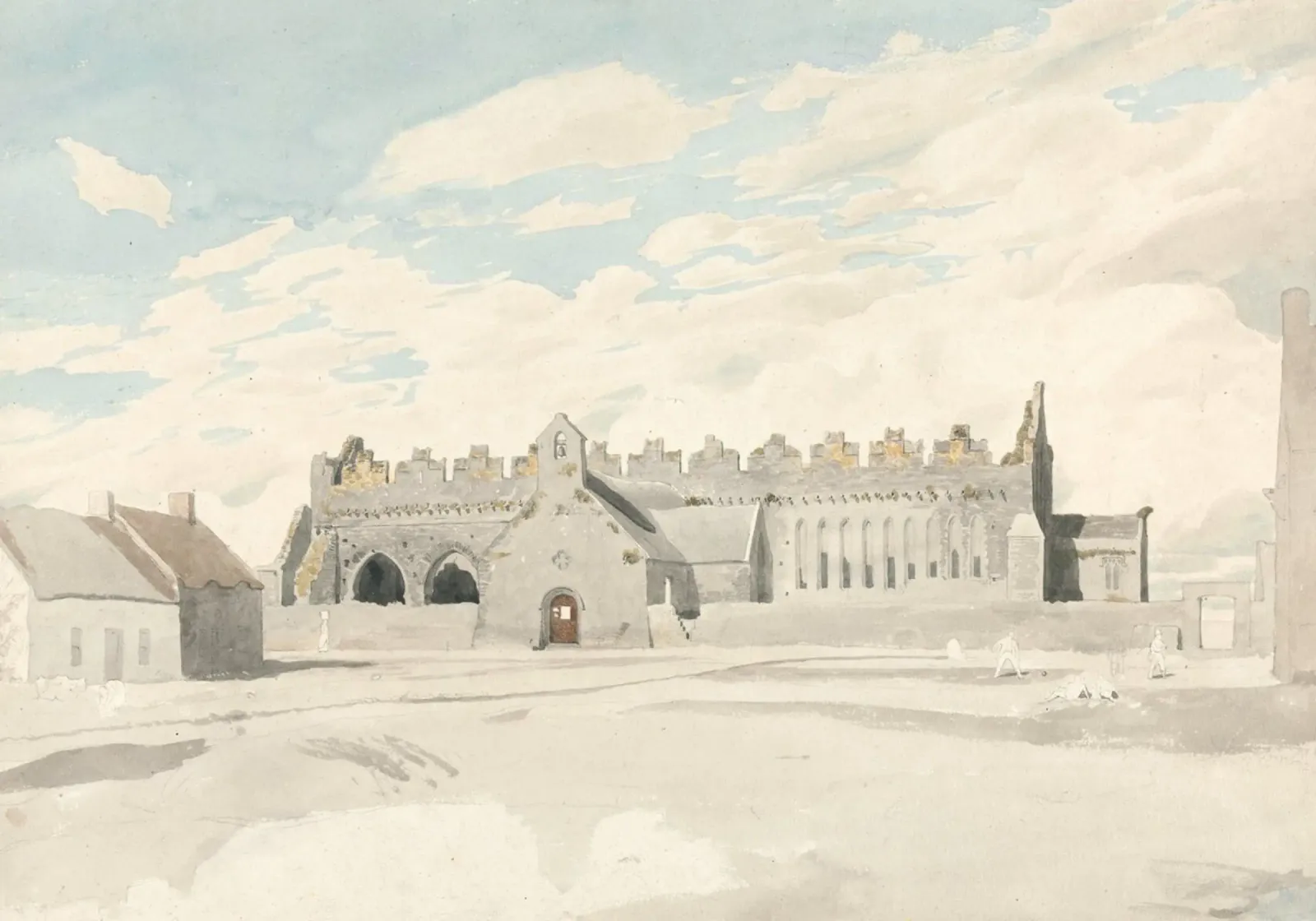 Ancient Abbey: Ruined Monastery, Historic Architectural Art hahnemühle by ClubArt